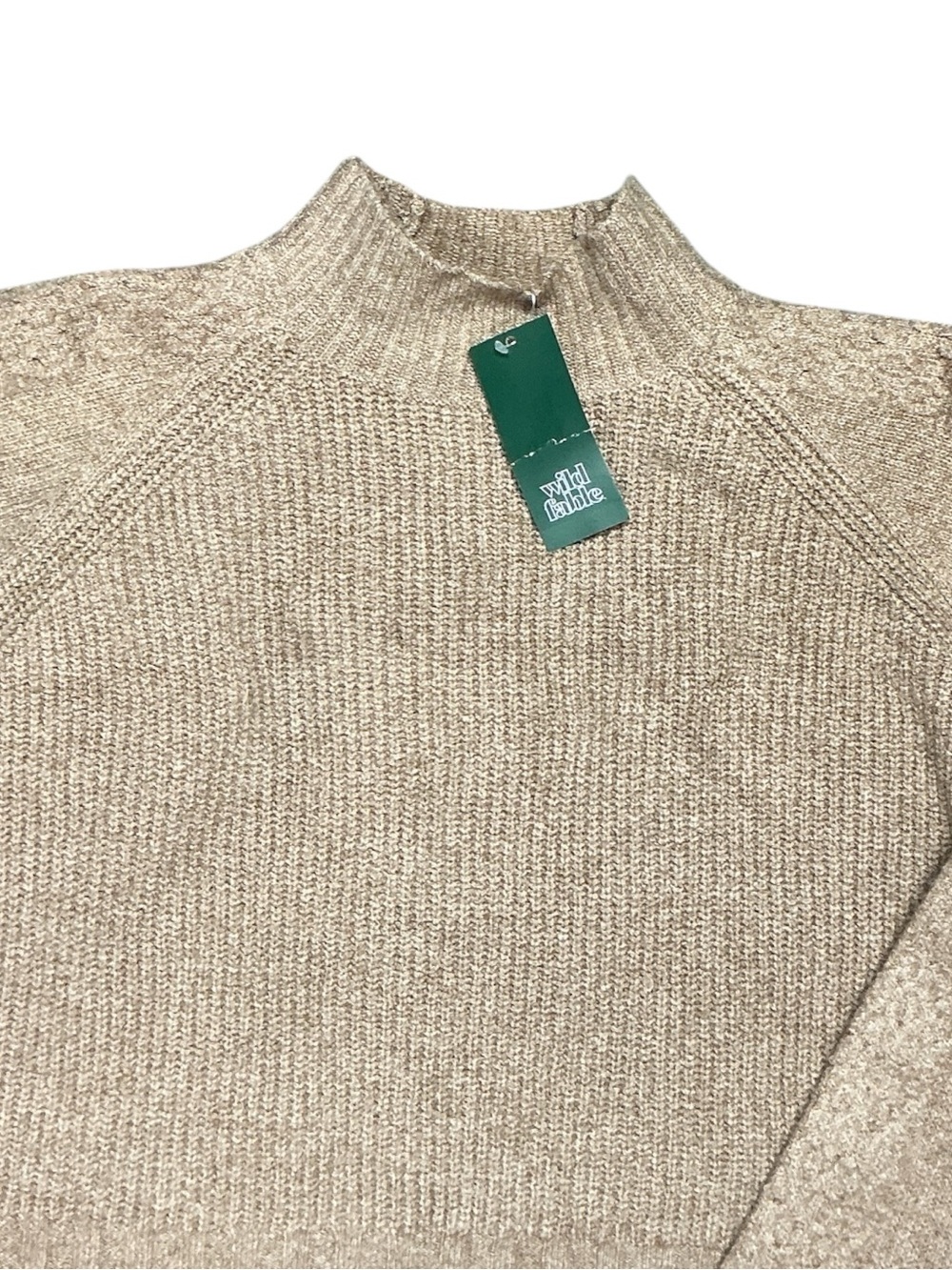 wild fable - NWT - Cropped Cowl Turtleneck Sweater in Taupe - Picture 2 of 5